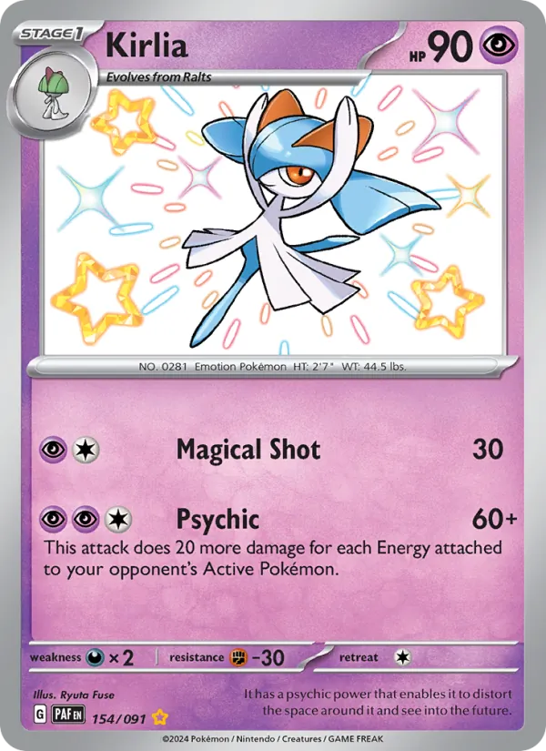 Kirlia - Paldean Fates Pokemon Card