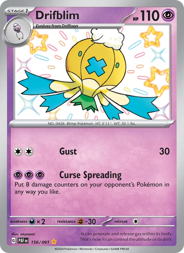 Drifblim - Paldean Fates Pokemon Card