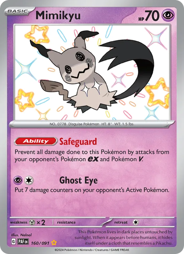 Mimikyu - Paldean Fates Pokemon Card