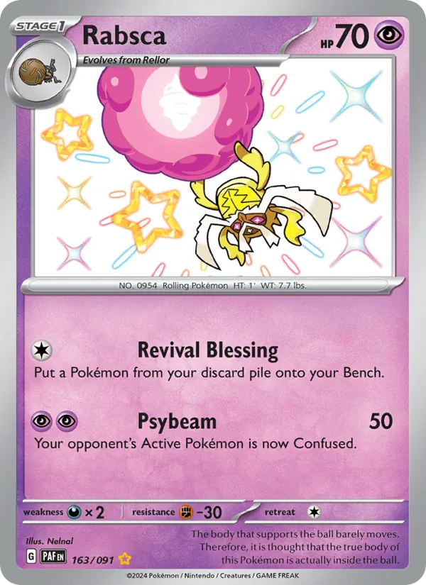 Rabsca - Paldean Fates Pokemon Card
