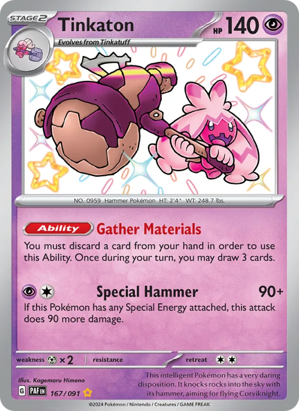 Tinkaton - Paldean Fates Pokemon Card