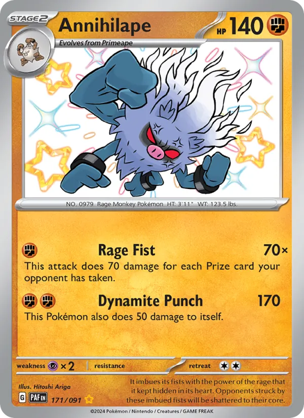 Annihilape - Paldean Fates Pokemon Card
