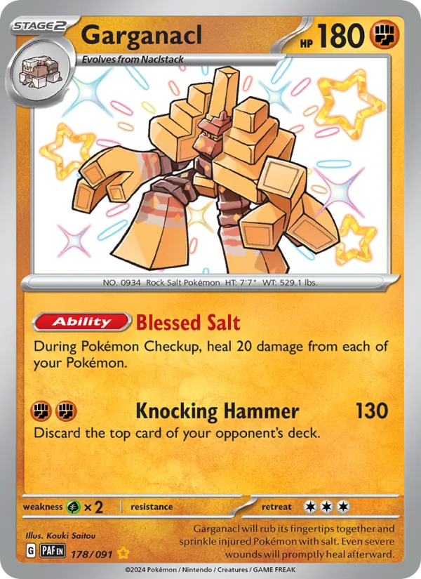 Garganacl - Paldean Fates Pokemon Card