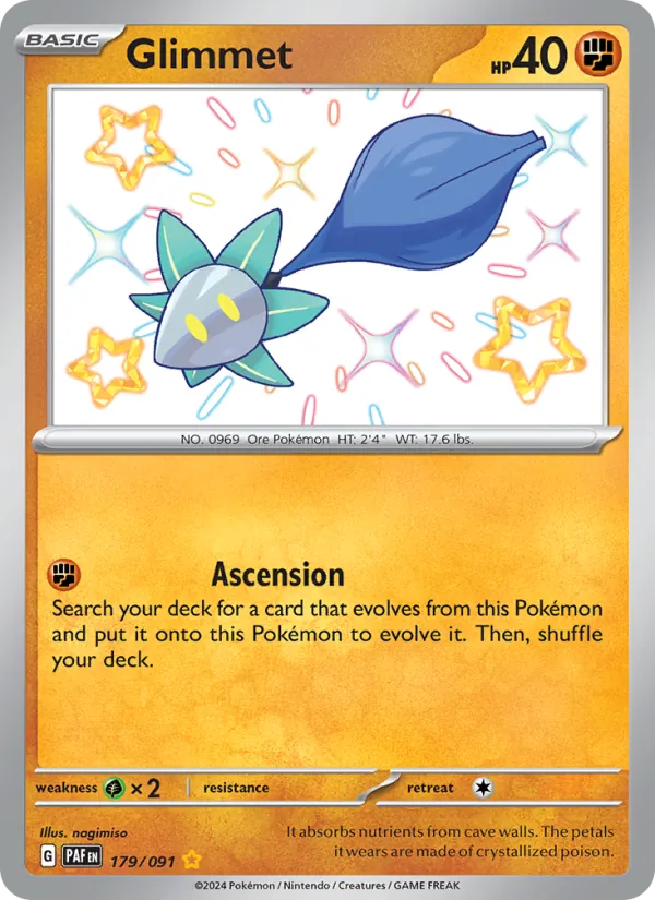 Glimmet - Paldean Fates Pokemon Card