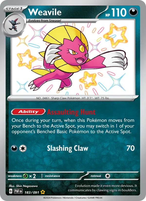 Weavile - Paldean Fates Pokemon Card