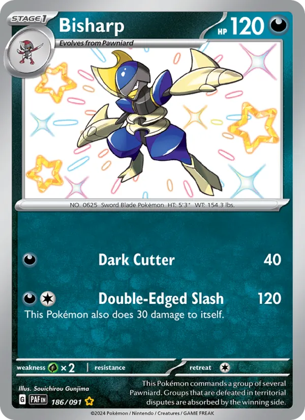 Bisharp - Paldean Fates Pokemon Card