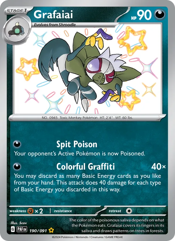 Grafaiai - Paldean Fates Pokemon Card