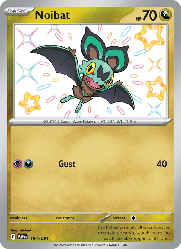 Noibat - Paldean Fates Pokemon Card