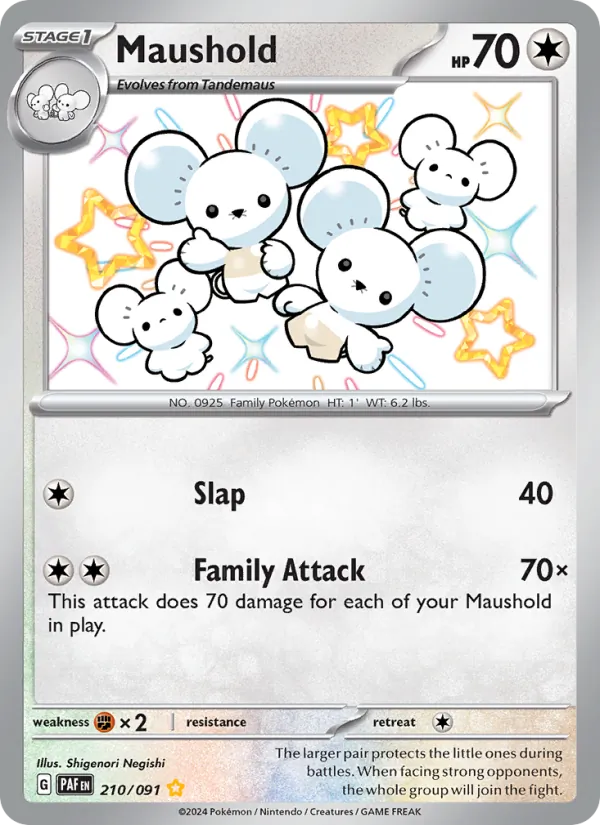 Maushold - Paldean Fates Pokemon Card