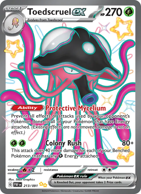 Toedscruel ex - Paldean Fates Pokemon Card