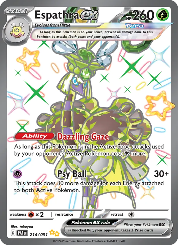 Espathra ex - Paldean Fates Pokemon Card