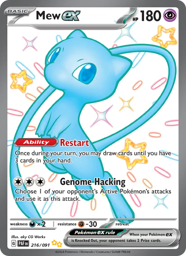 Mew ex - Paldean Fates Pokemon Card