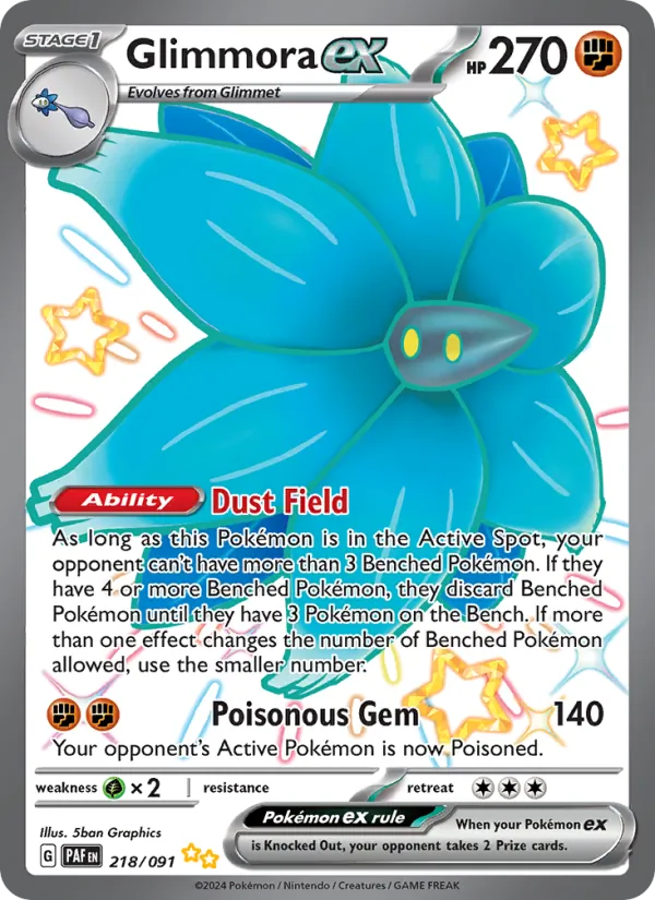 Glimmora ex - Paldean Fates Pokemon Card