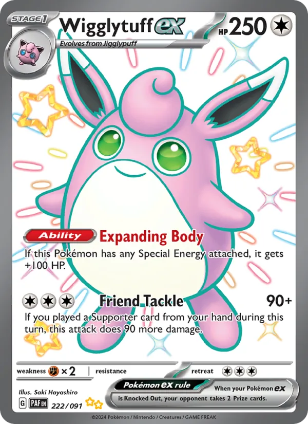Wigglytuff ex - Paldean Fates Pokemon Card
