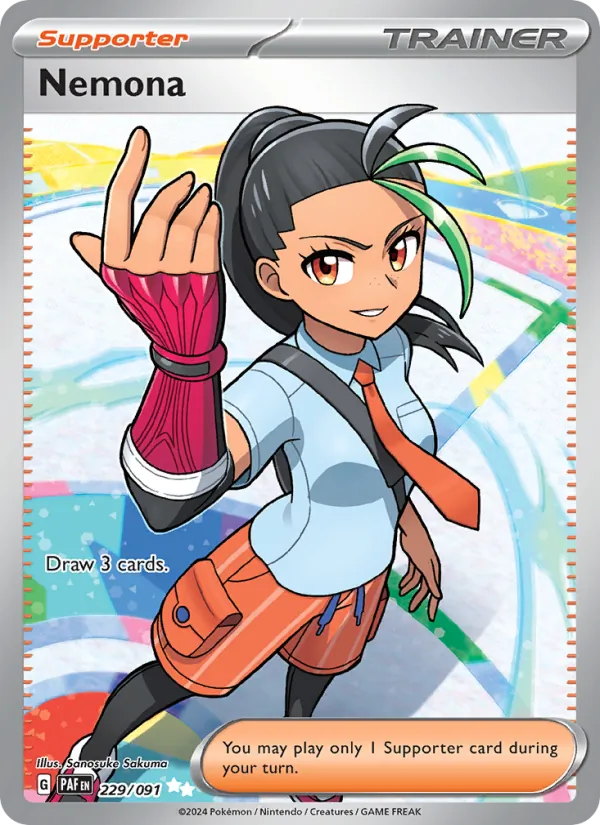 Nemona - Paldean Fates Pokemon Card