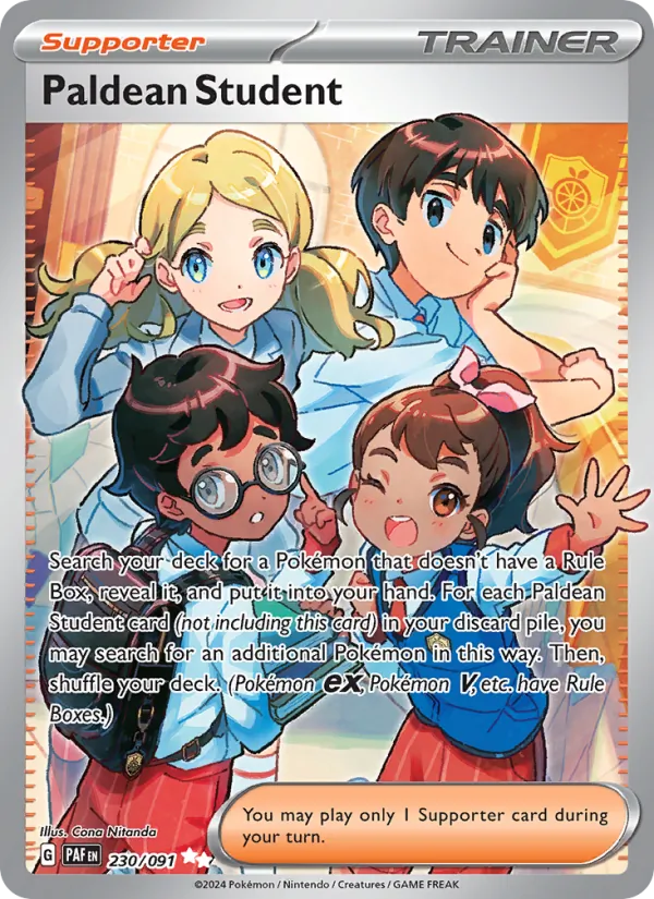 Paldean Student - Paldean Fates Pokemon Card