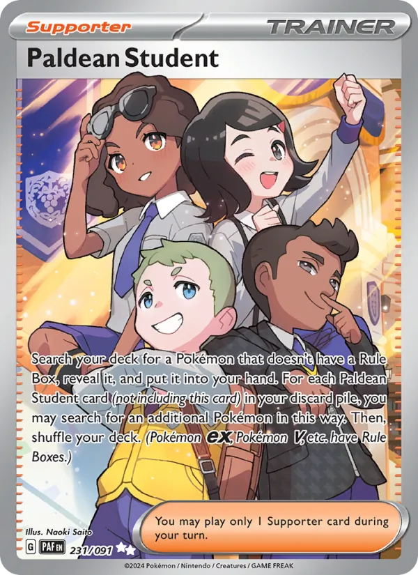 Paldean Student - Paldean Fates Pokemon Card