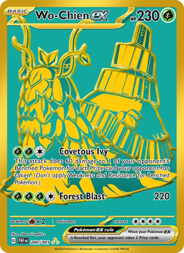 Wo-Chien ex - Paldean Fates Pokemon Card