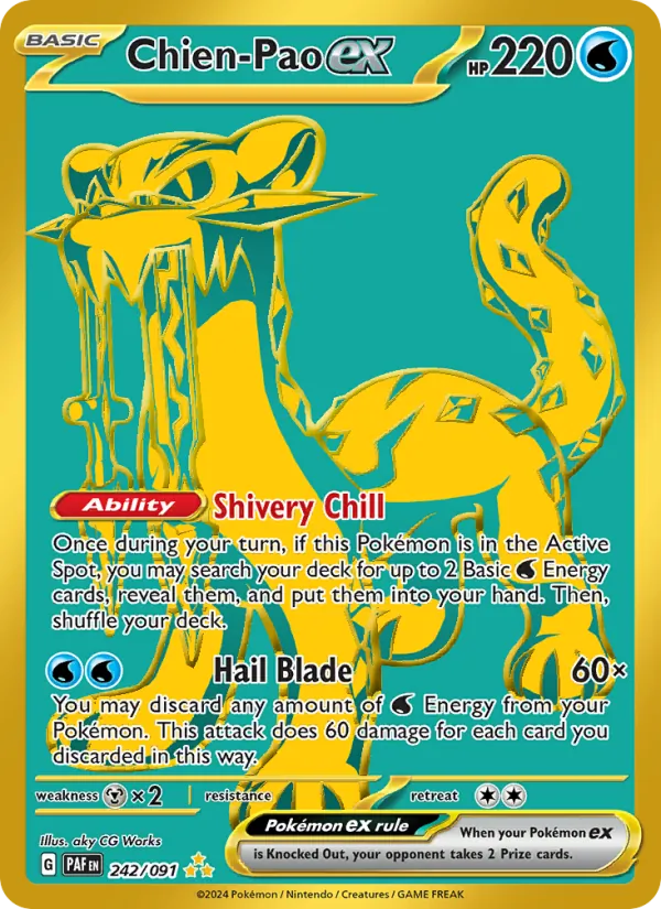 Chien-Pao ex - Paldean Fates Pokemon Card
