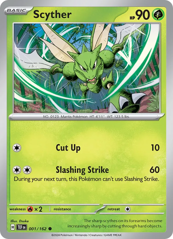 Scyther - Temporal Forces Pokemon Card