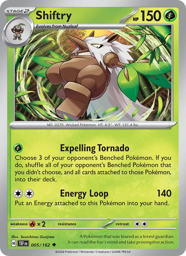 Shiftry - Temporal Forces Pokemon Card