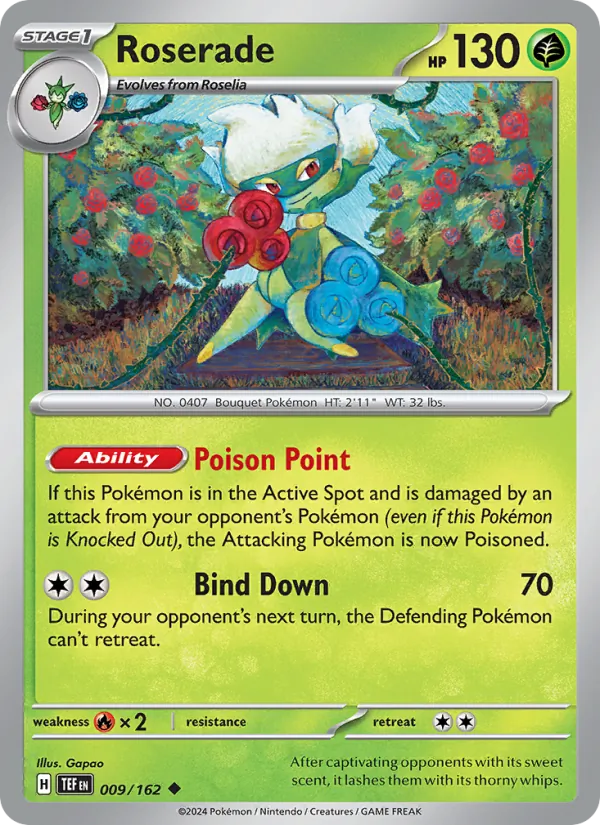 Roserade - Temporal Forces Pokemon Card