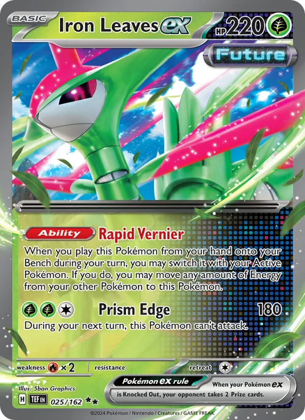 Iron Leaves ex - Temporal Forces Pokemon Card
