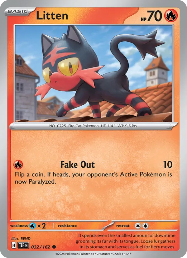 Litten - Temporal Forces Pokemon Card