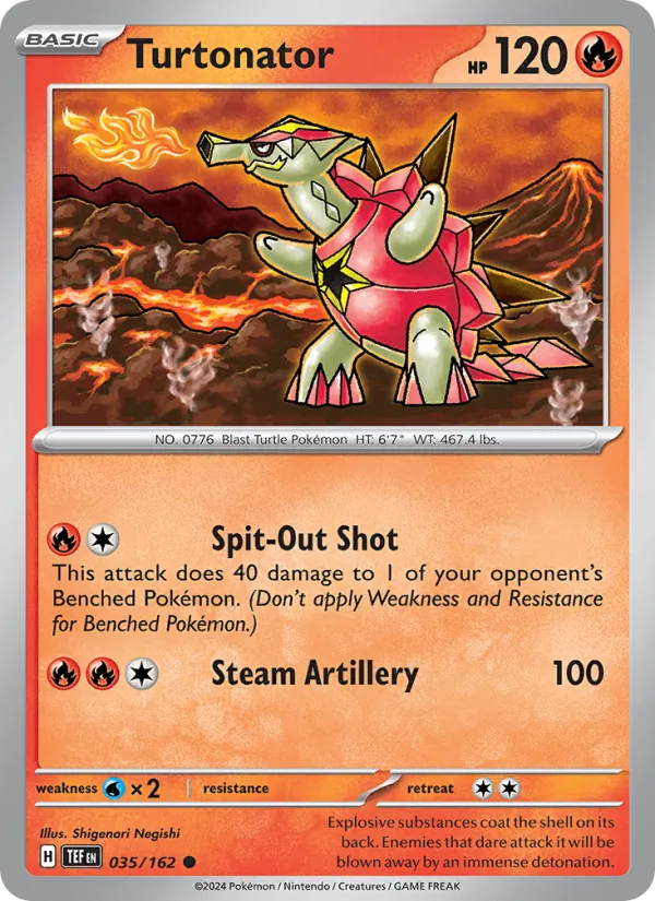 Turtonator - Temporal Forces Pokemon Card