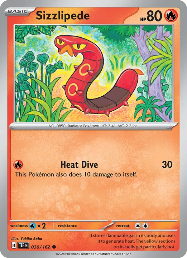 Sizzlipede - Temporal Forces Pokemon Card