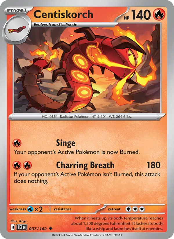 Centiskorch - Temporal Forces Pokemon Card