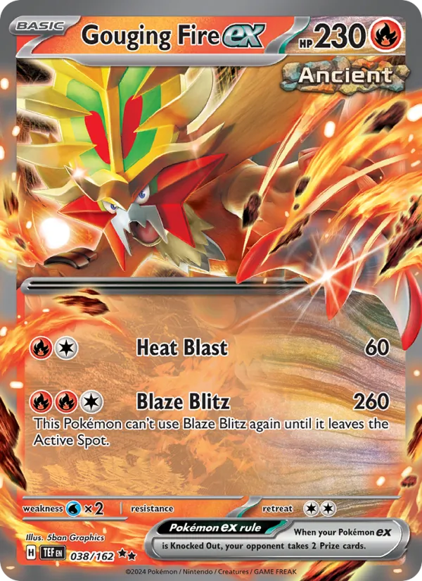 Gouging Fire ex - Temporal Forces Pokemon Card