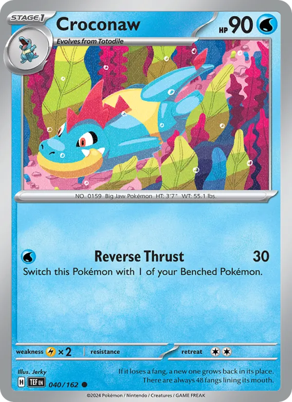 Croconaw - Temporal Forces Pokemon Card