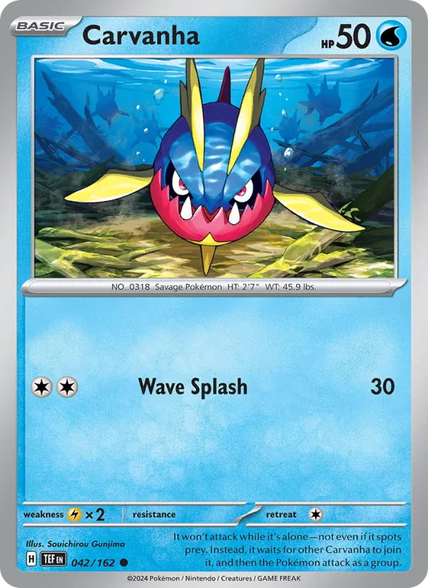 Carvanha - Temporal Forces Pokemon Card