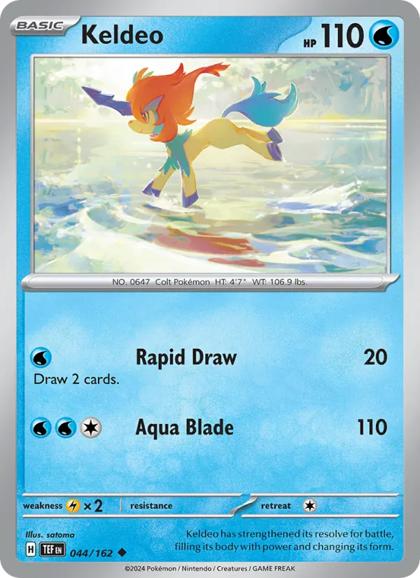 Keldeo - Temporal Forces Pokemon Card