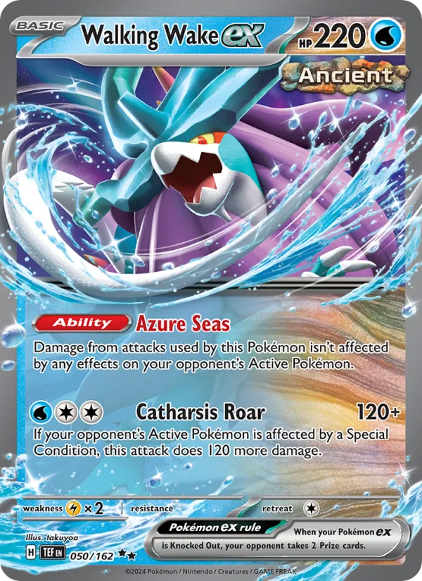 Walking Wake ex - Temporal Forces Pokemon Card