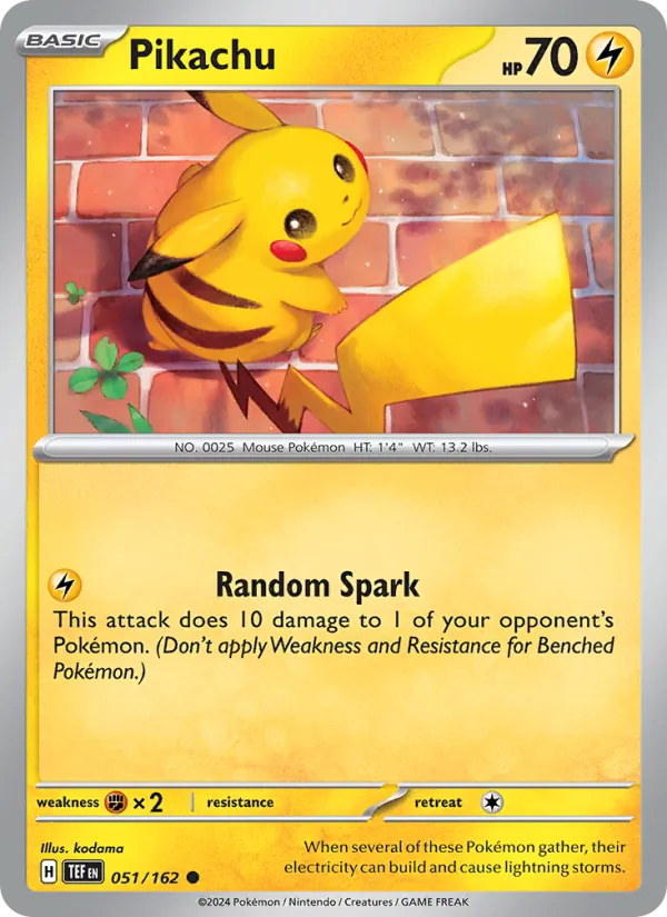 Pikachu - Temporal Forces Pokemon Card