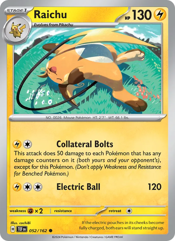 Raichu - Temporal Forces Pokemon Card