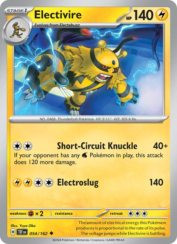 Electivire - Temporal Forces Pokemon Card
