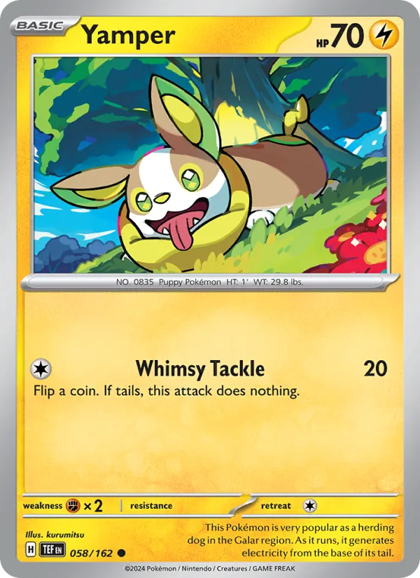 Yamper - Temporal Forces Pokemon Card