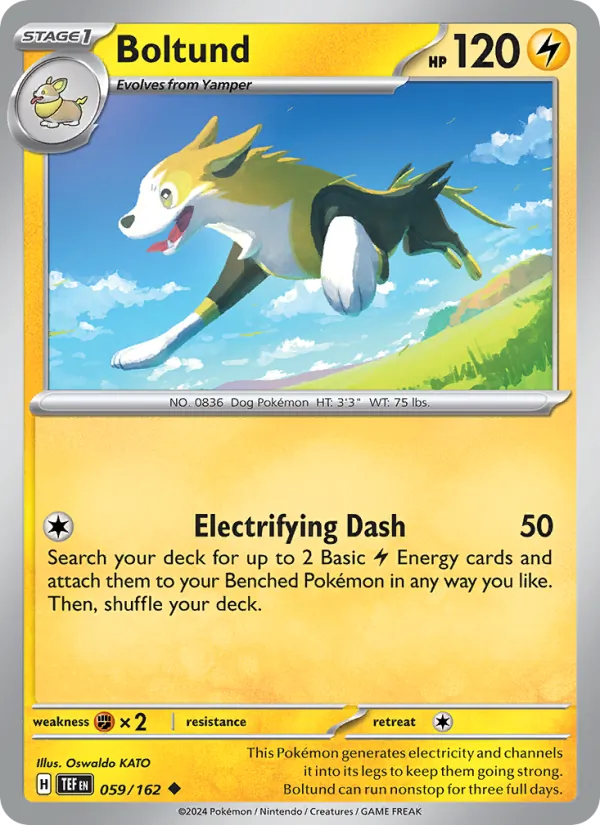 Boltund - Temporal Forces Pokemon Card