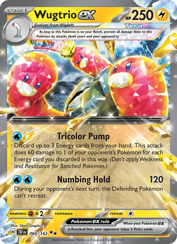 Wugtrio ex - Temporal Forces Pokemon Card