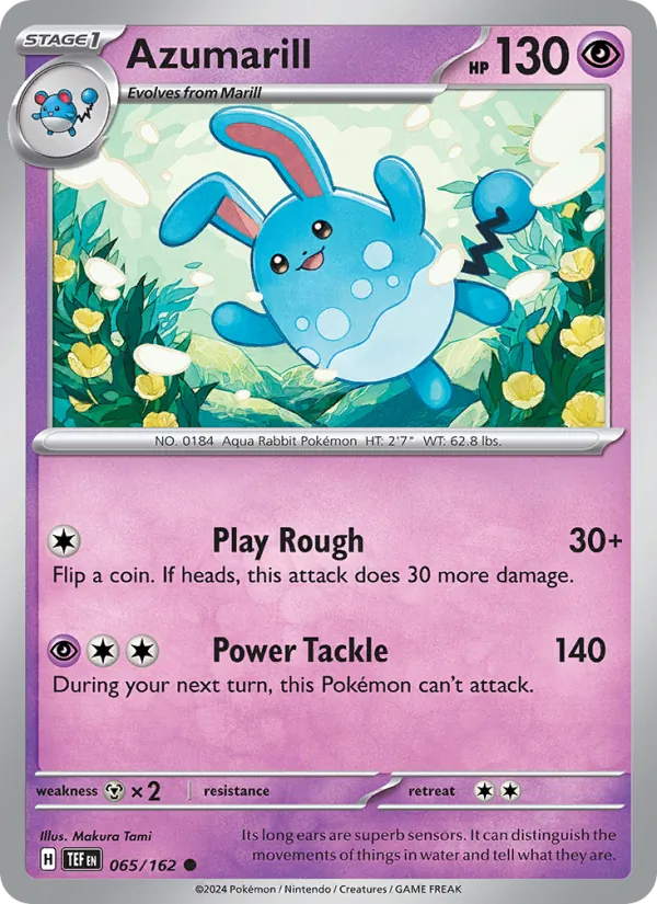 Azumarill - Temporal Forces Pokemon Card