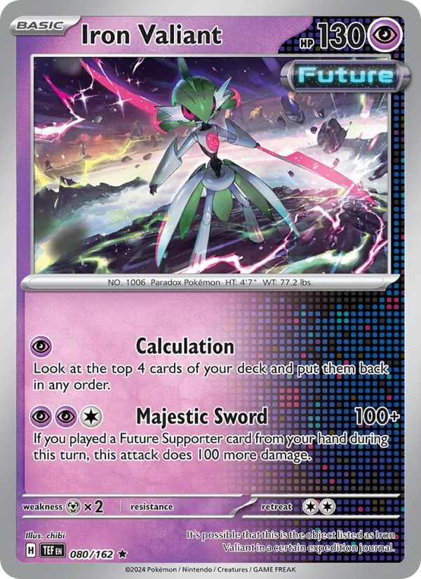 Iron Valiant - Temporal Forces Pokemon Card