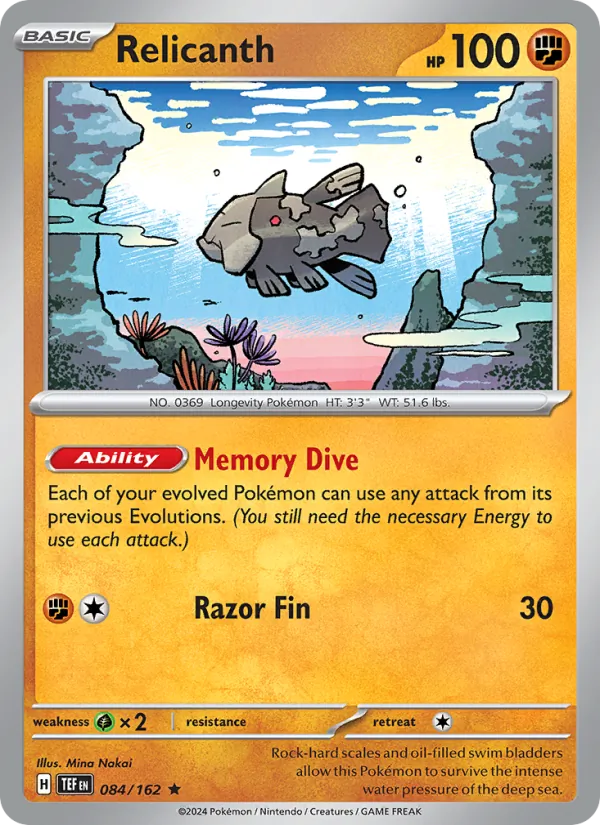 Relicanth - Temporal Forces Pokemon Card