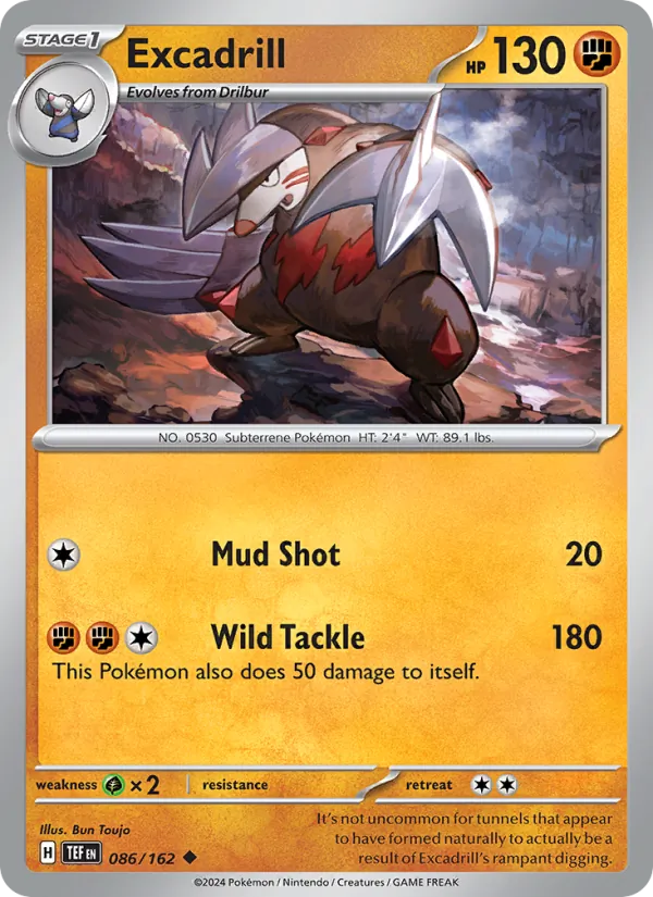 Excadrill - Temporal Forces Pokemon Card