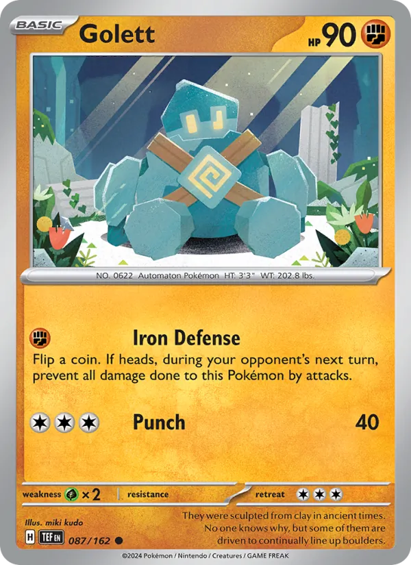 Golett - Temporal Forces Pokemon Card