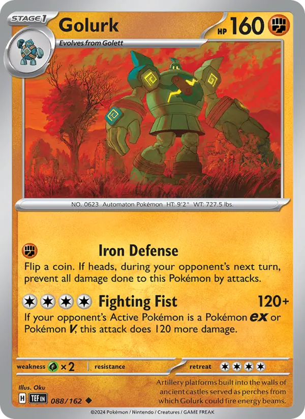 Golurk - Temporal Forces Pokemon Card