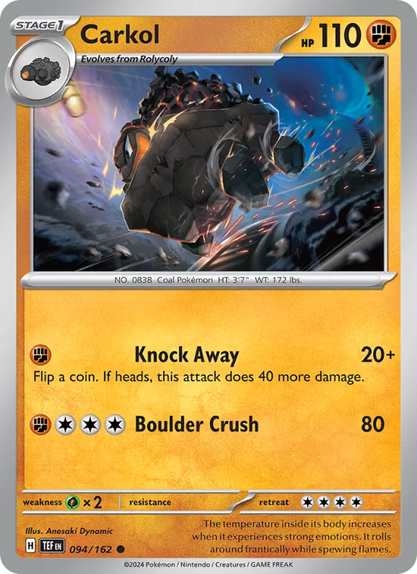 Carkol - Temporal Forces Pokemon Card