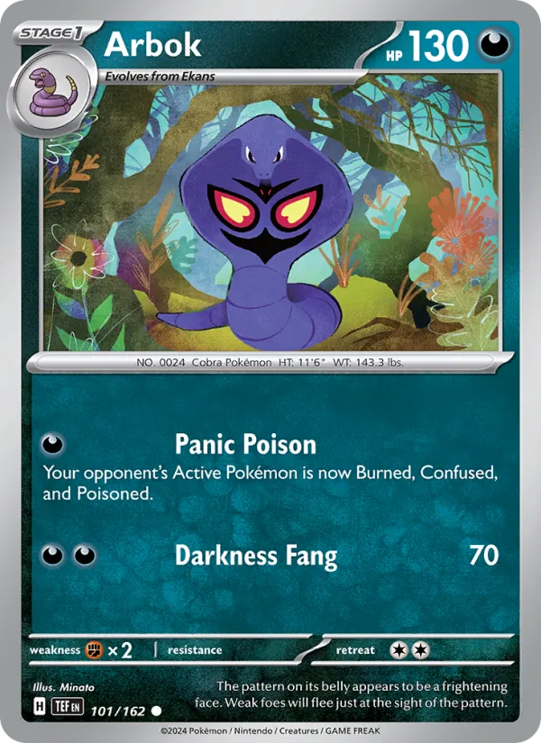 Arbok - Temporal Forces Pokemon Card